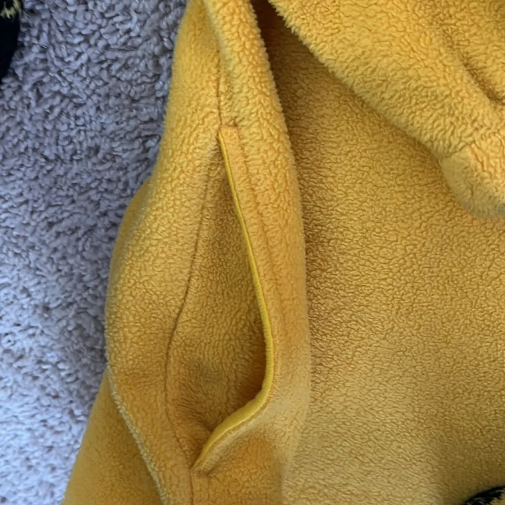 Vintage yellow / gold  1/4 zip pullover with drawstring waist XL - Picture 7 of 9